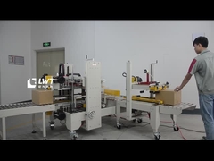 Máquina automática de sellado de cartón de una palabra combinada con una máquina automática de sellado de cartón de cuatro esquinas