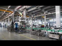 Línea de llenado totalmente automática de tambor de 10L para piezas de plástico - Carga automática, pesaje, tapón