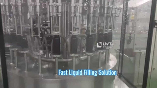 Máquina automática de llenado de líquidos rotativa