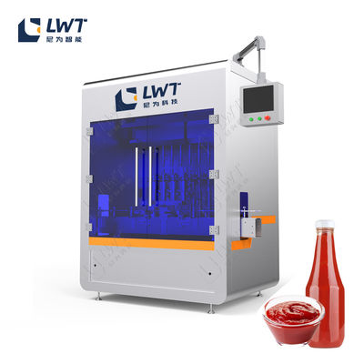 Máquina automática de llenado de salsa caliente para embalaje de botellas de salsa de tomate