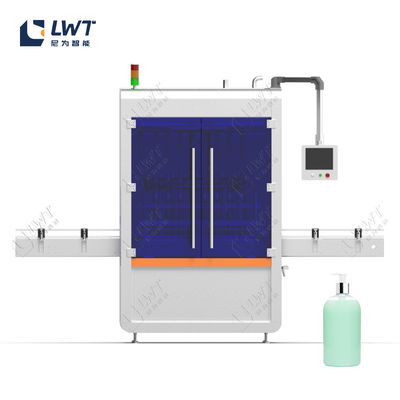 Línea de embalaje de la máquina de llenado de botellas de champú con detergente líquido