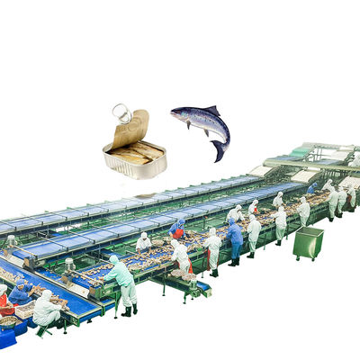 Máquina de enlatado de atún salmón Línea de procesamiento de pescado enlatado personalizable