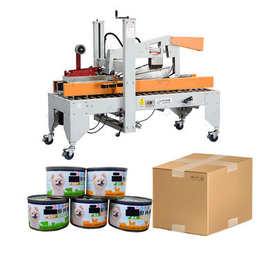 LWT línea de embalaje de alimentos enlatados para perros máquina de embalaje de caja máquina de cinta de caja sellador automático máquina de sellado de cartón