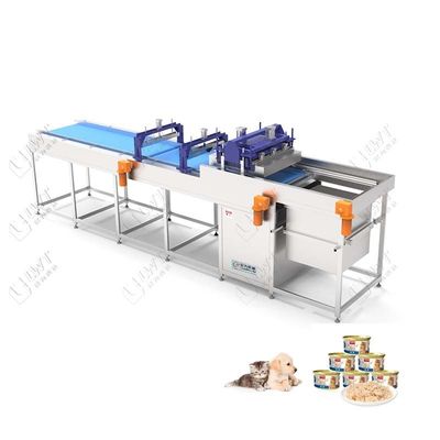 Línea de producción de alimentos para perros húmedos de PET enlatados Máquina automática de enlatado de 380V