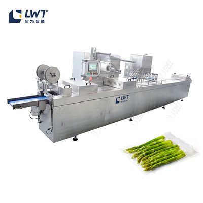Línea de embalaje de bolsas de frutas y verduras Máquina de embalaje automática de vacío de llenado de nitrógeno