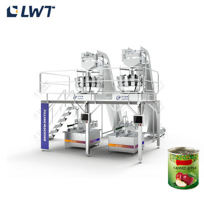 Línea de producción de frutas enlatadas a medida Máquinas automáticas de manzana