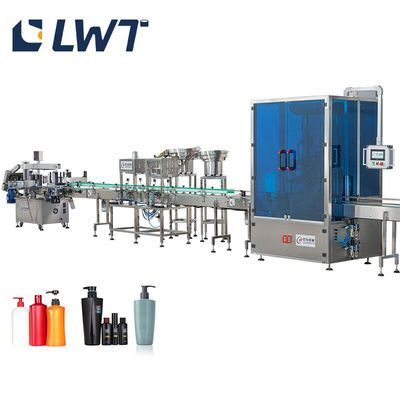 Línea de producción automática de champú de relleno de detergente 3000BPH