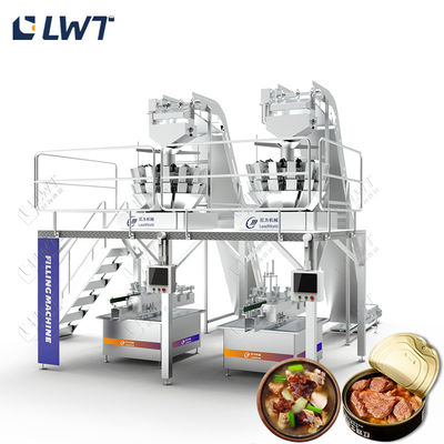 220v/380v Línea de producción de alimentos enlatados de pollo totalmente automática Equipo de conservación de carne
