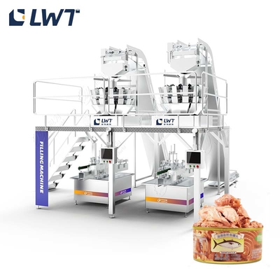 Máquina automática de llenado de atún con control PLC 20-40 botellas/min